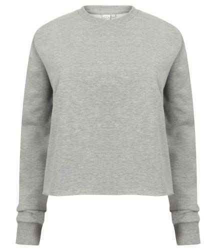 SF Ladies Cropped Slounge Sweatshirt - HEA - XL